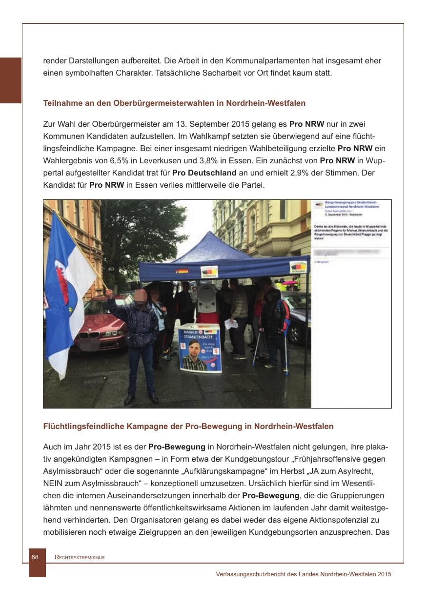 Seite 69 des Verfassungsschutzbericht 2015 Nordrhein-Westfalen