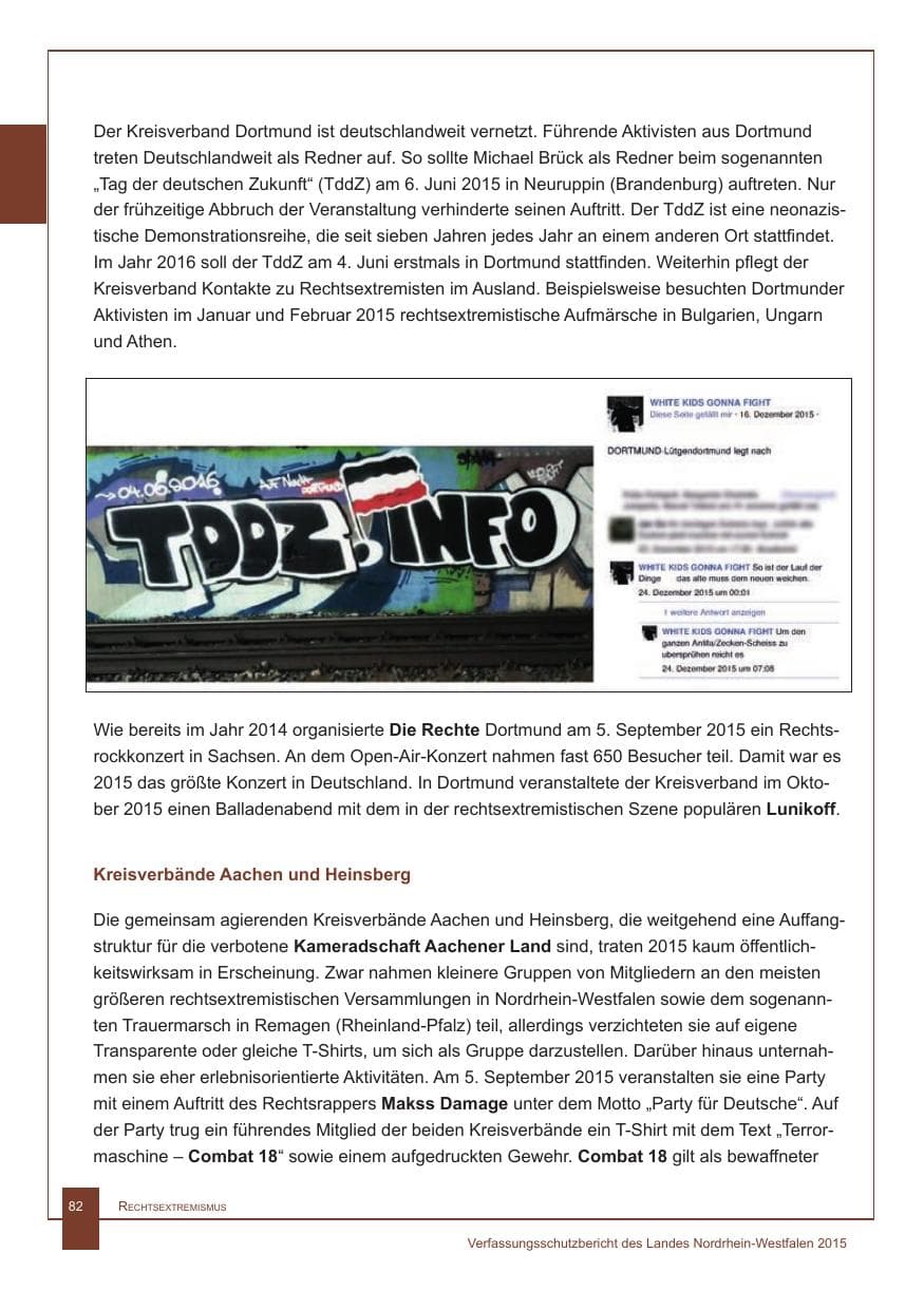 Seite 83 des Verfassungsschutzbericht 2015 Nordrhein-Westfalen