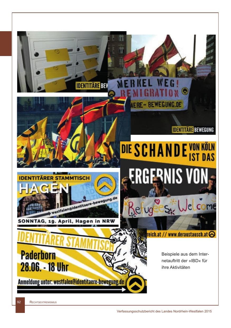 Seite 93 des Verfassungsschutzbericht 2015 Nordrhein-Westfalen