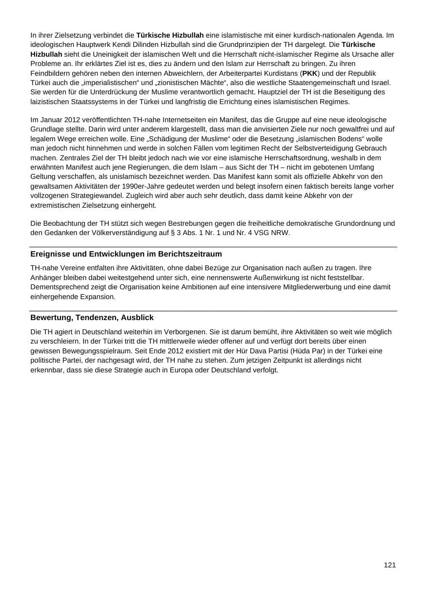 Seite 122 des Verfassungsschutzbericht 2017 Nordrhein-Westfalen