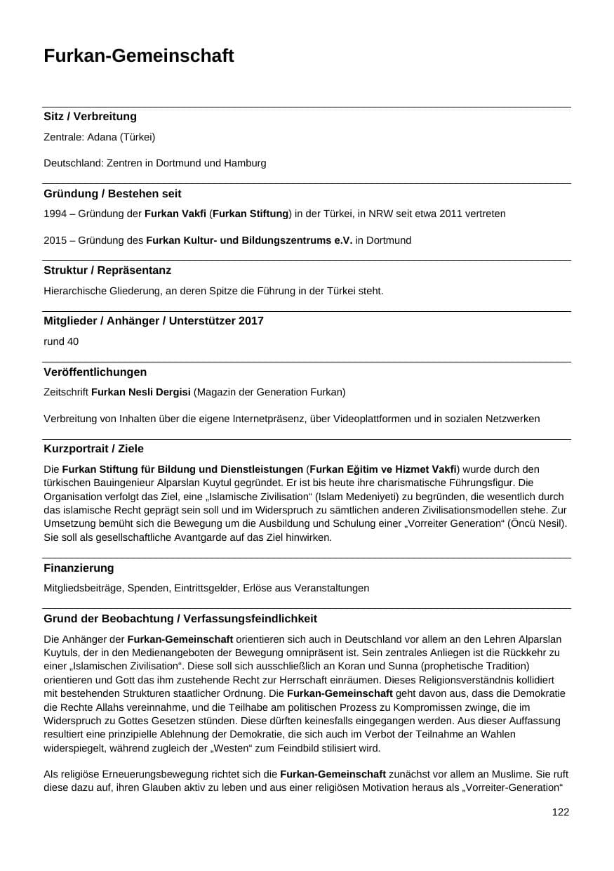 Seite 123 des Verfassungsschutzbericht 2017 Nordrhein-Westfalen