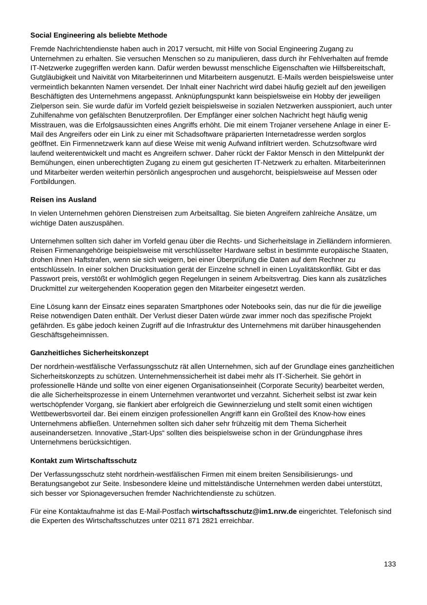 Seite 134 des Verfassungsschutzbericht 2017 Nordrhein-Westfalen