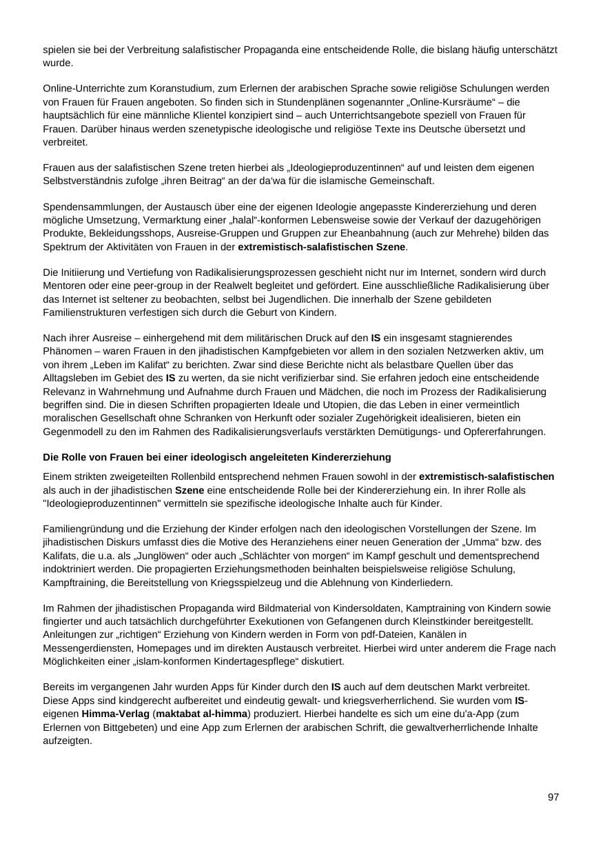 Seite 98 des Verfassungsschutzbericht 2017 Nordrhein-Westfalen