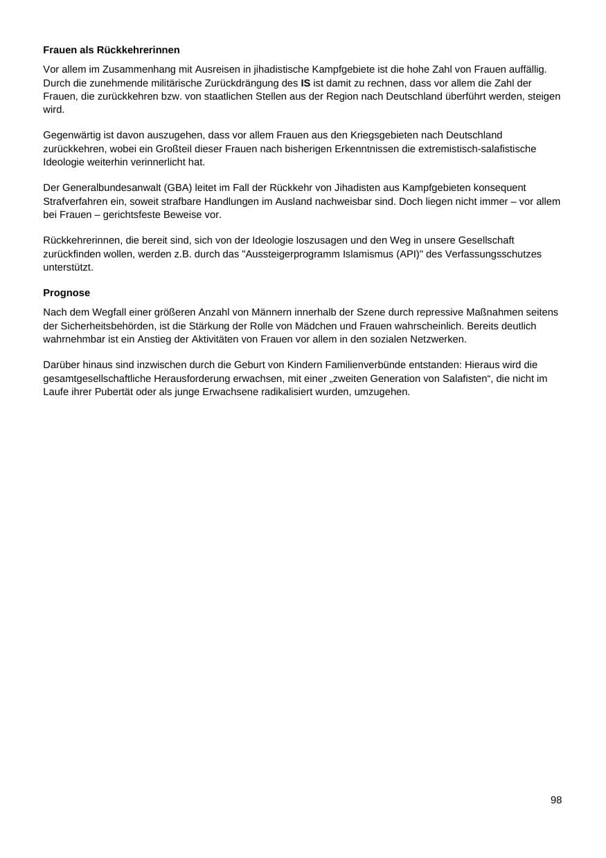 Seite 99 des Verfassungsschutzbericht 2017 Nordrhein-Westfalen