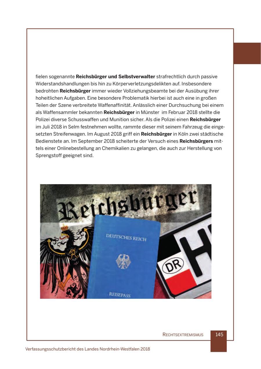 Seite 146 des Verfassungsschutzbericht 2018 Nordrhein-Westfalen