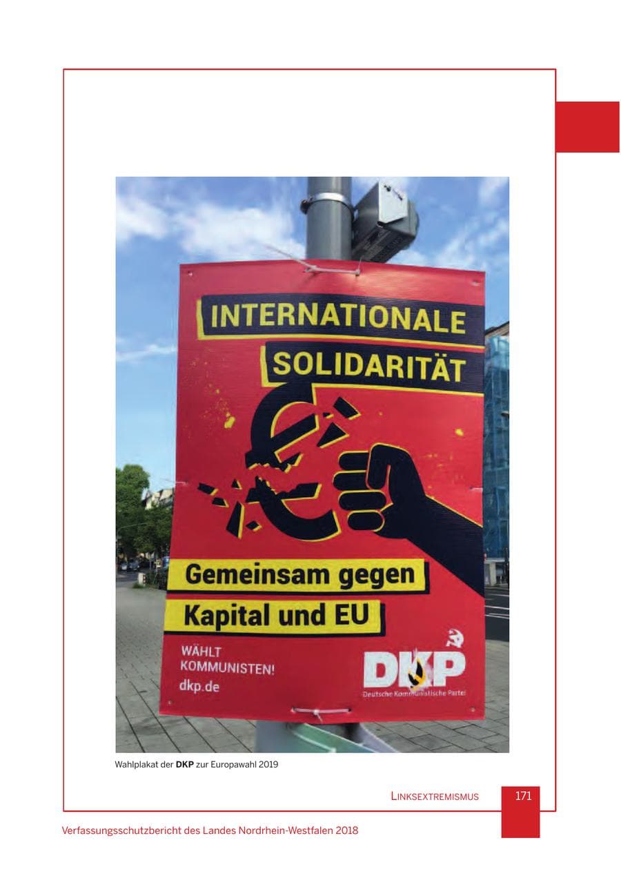 Seite 172 des Verfassungsschutzbericht 2018 Nordrhein-Westfalen