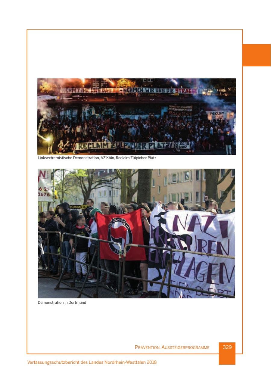 Seite 330 des Verfassungsschutzbericht 2018 Nordrhein-Westfalen