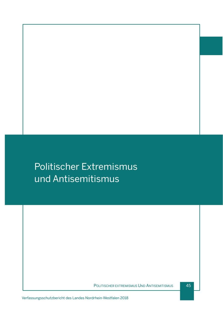 Seite 46 des Verfassungsschutzbericht 2018 Nordrhein-Westfalen