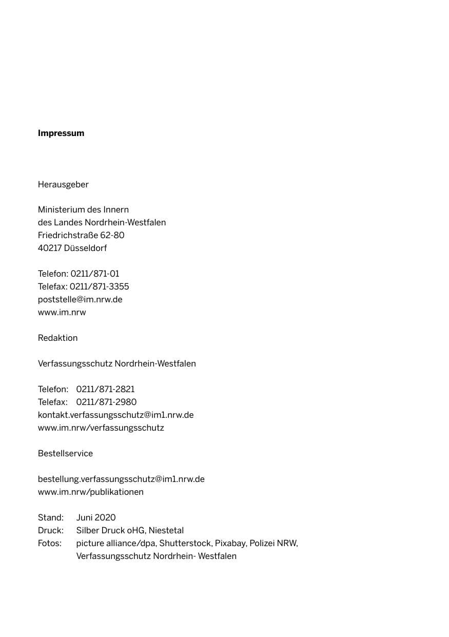 Seite 358 des Verfassungsschutzbericht 2019 Nordrhein-Westfalen