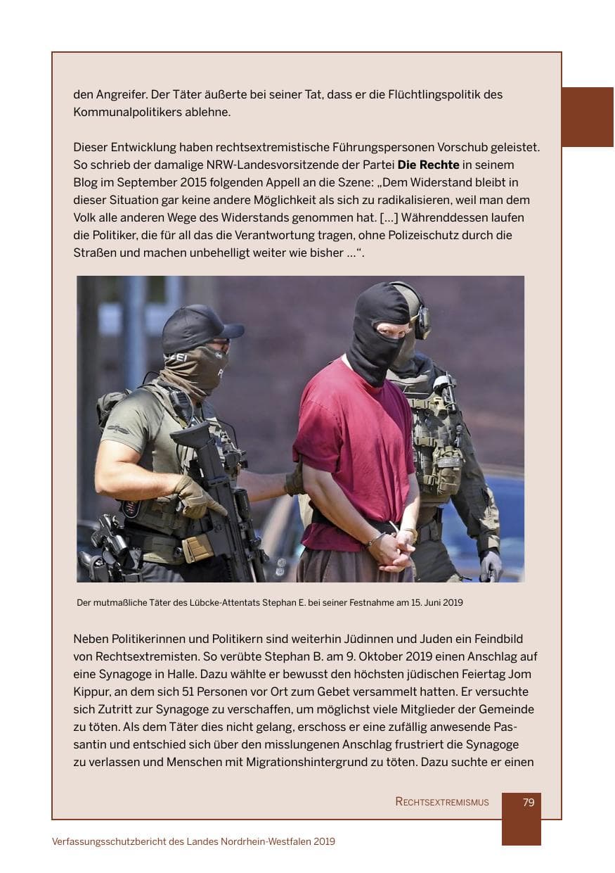 Seite 79 des Verfassungsschutzbericht 2019 Nordrhein-Westfalen