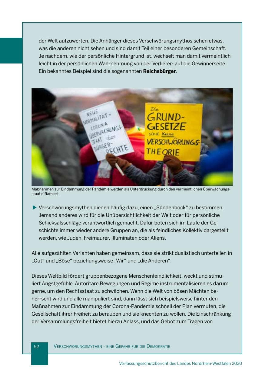Seite 53 des Verfassungsschutzbericht 2020 Nordrhein-Westfalen