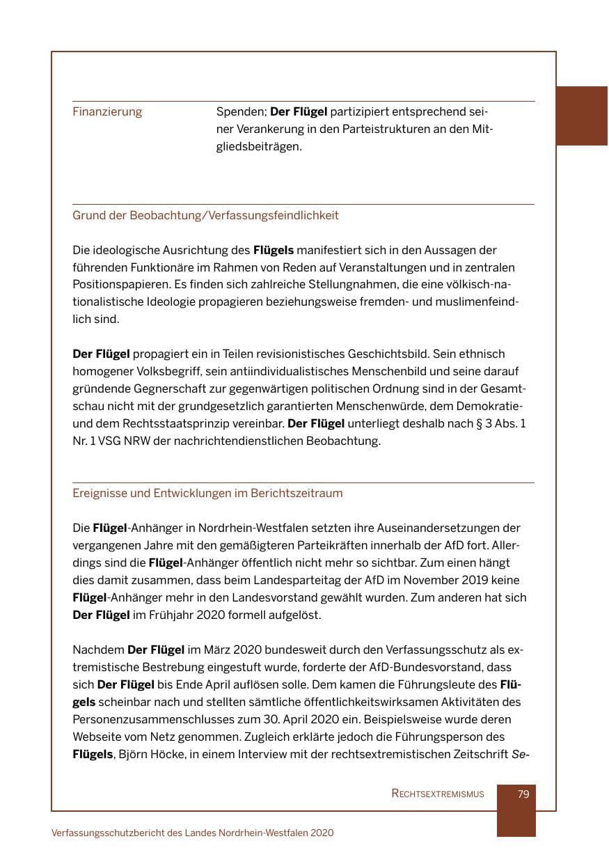 Seite 80 des Verfassungsschutzbericht 2020 Nordrhein-Westfalen