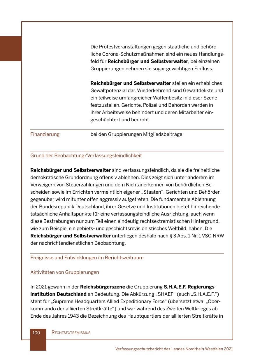 Seite 101 des Verfassungsschutzbericht 2021 Nordrhein-Westfalen