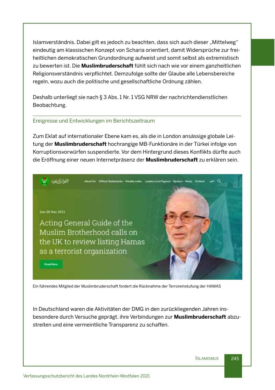 Seite 246 des Verfassungsschutzbericht 2021 Nordrhein-Westfalen