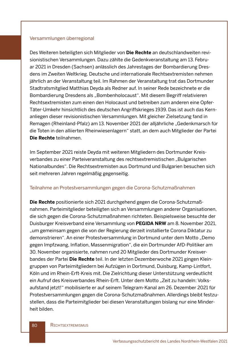 Seite 81 des Verfassungsschutzbericht 2021 Nordrhein-Westfalen