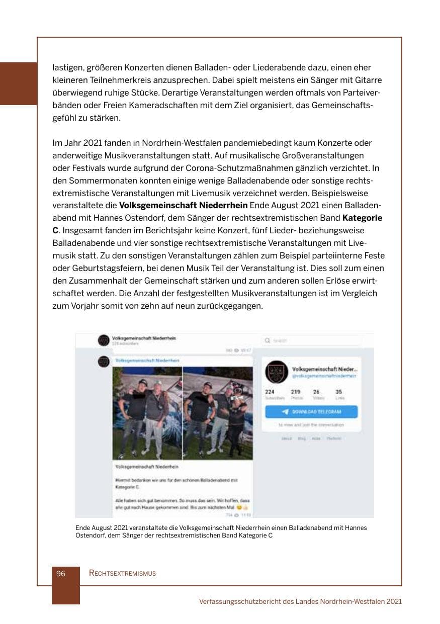 Seite 97 des Verfassungsschutzbericht 2021 Nordrhein-Westfalen