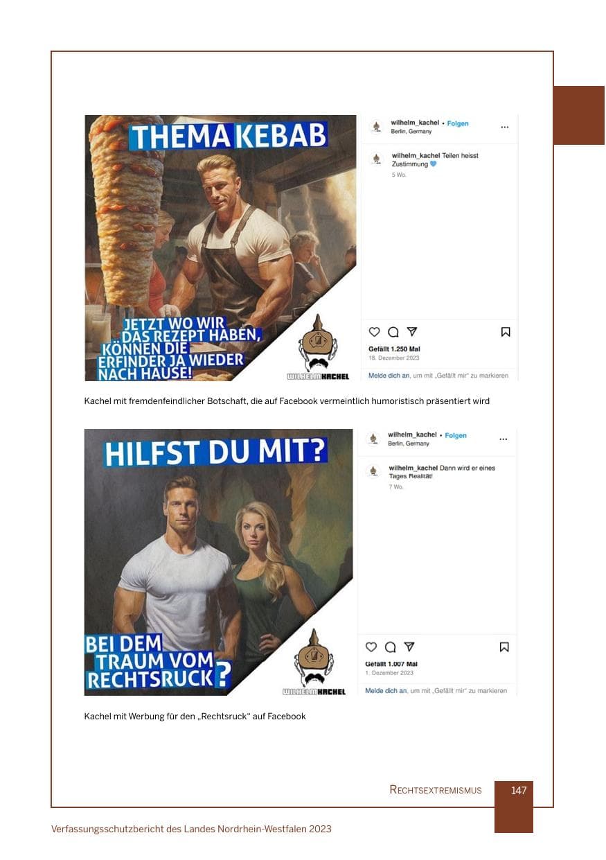 Seite 147 des Verfassungsschutzbericht 2023 Nordrhein-Westfalen