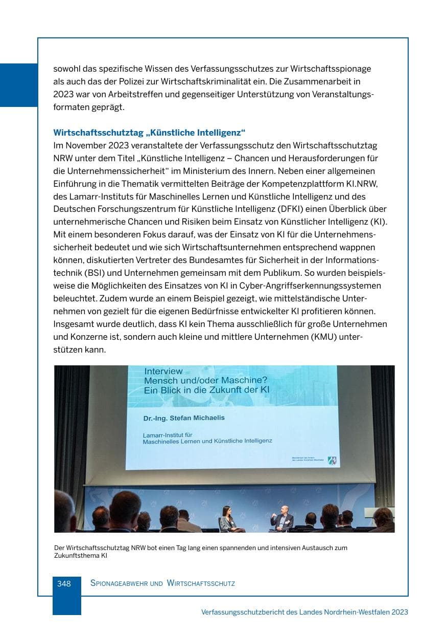 Seite 348 des Verfassungsschutzbericht 2023 Nordrhein-Westfalen