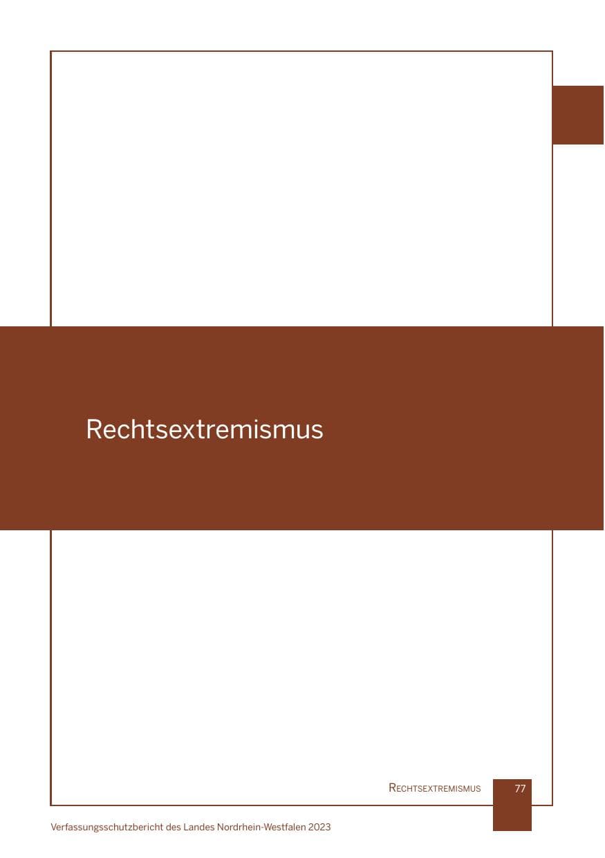Seite 77 des Verfassungsschutzbericht 2023 Nordrhein-Westfalen