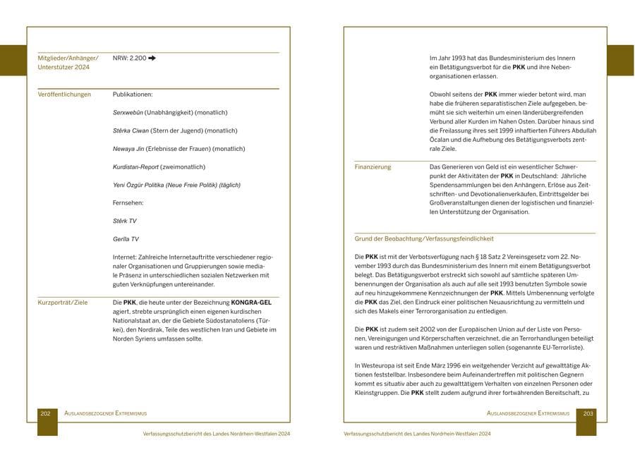 Seite 102 des Verfassungsschutzbericht 2024 Nordrhein-Westfalen