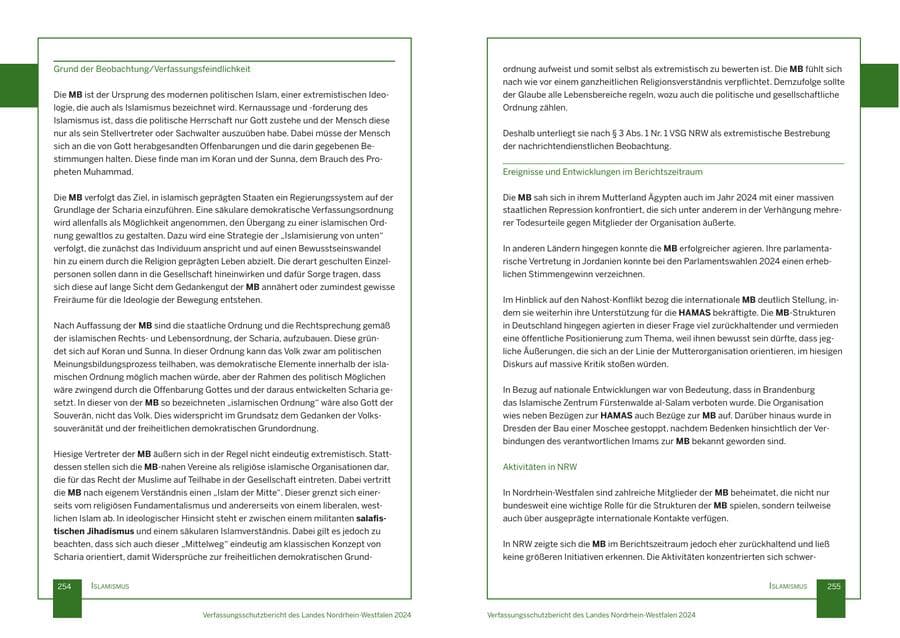 Seite 128 des Verfassungsschutzbericht 2024 Nordrhein-Westfalen