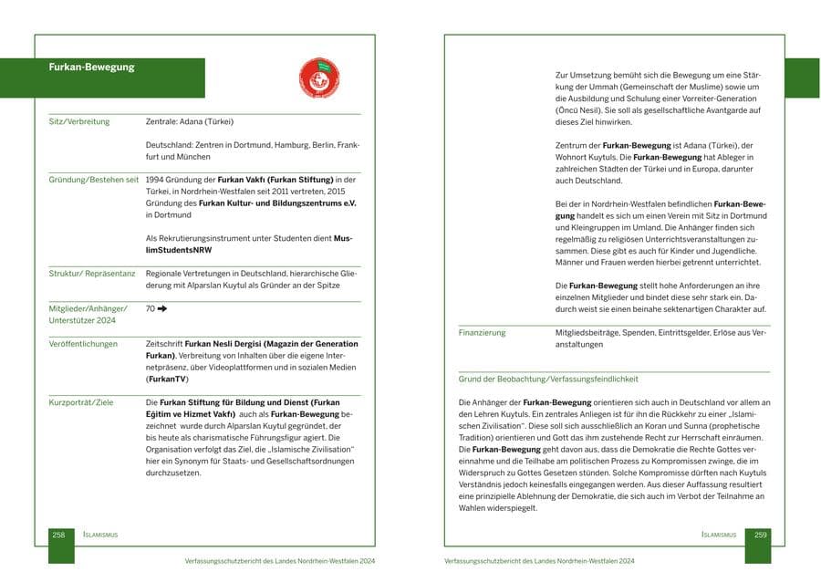 Seite 130 des Verfassungsschutzbericht 2024 Nordrhein-Westfalen