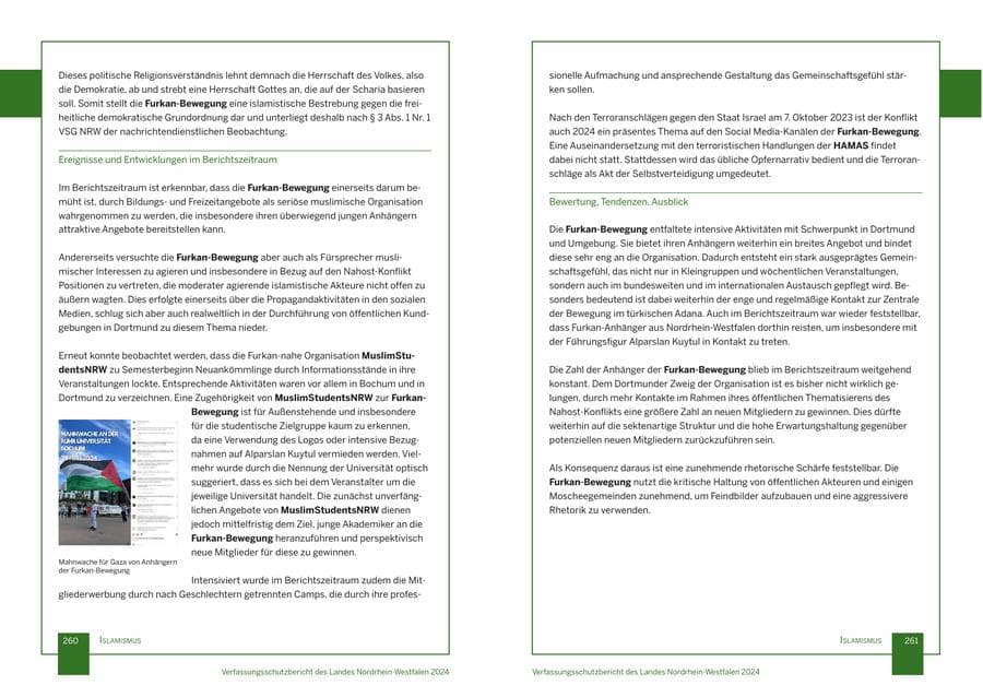 Seite 131 des Verfassungsschutzbericht 2024 Nordrhein-Westfalen