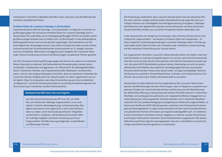 Seite 139 des Verfassungsschutzbericht 2024 Nordrhein-Westfalen