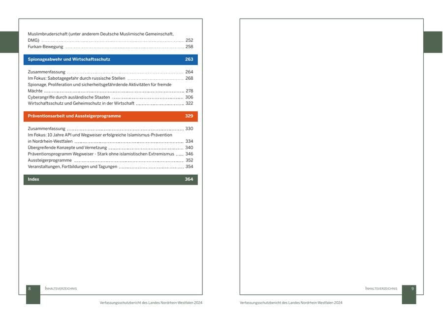 Seite 5 des Verfassungsschutzbericht 2024 Nordrhein-Westfalen