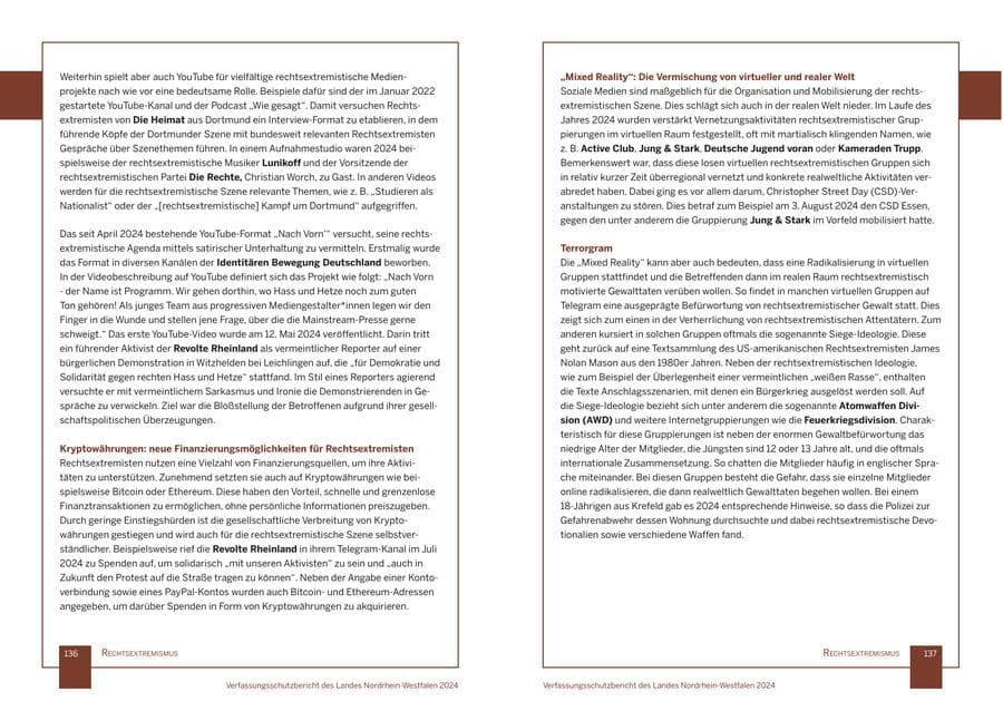 Seite 69 des Verfassungsschutzbericht 2024 Nordrhein-Westfalen