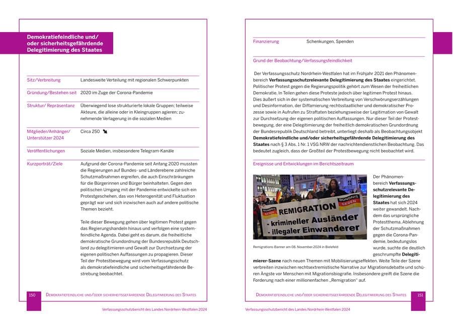 Seite 76 des Verfassungsschutzbericht 2024 Nordrhein-Westfalen