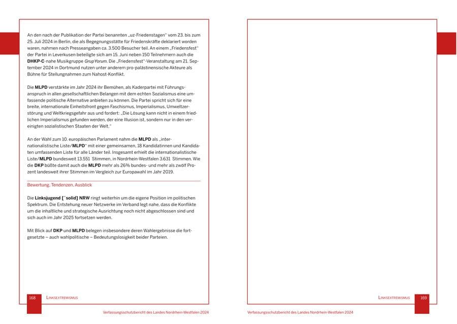 Seite 85 des Verfassungsschutzbericht 2024 Nordrhein-Westfalen