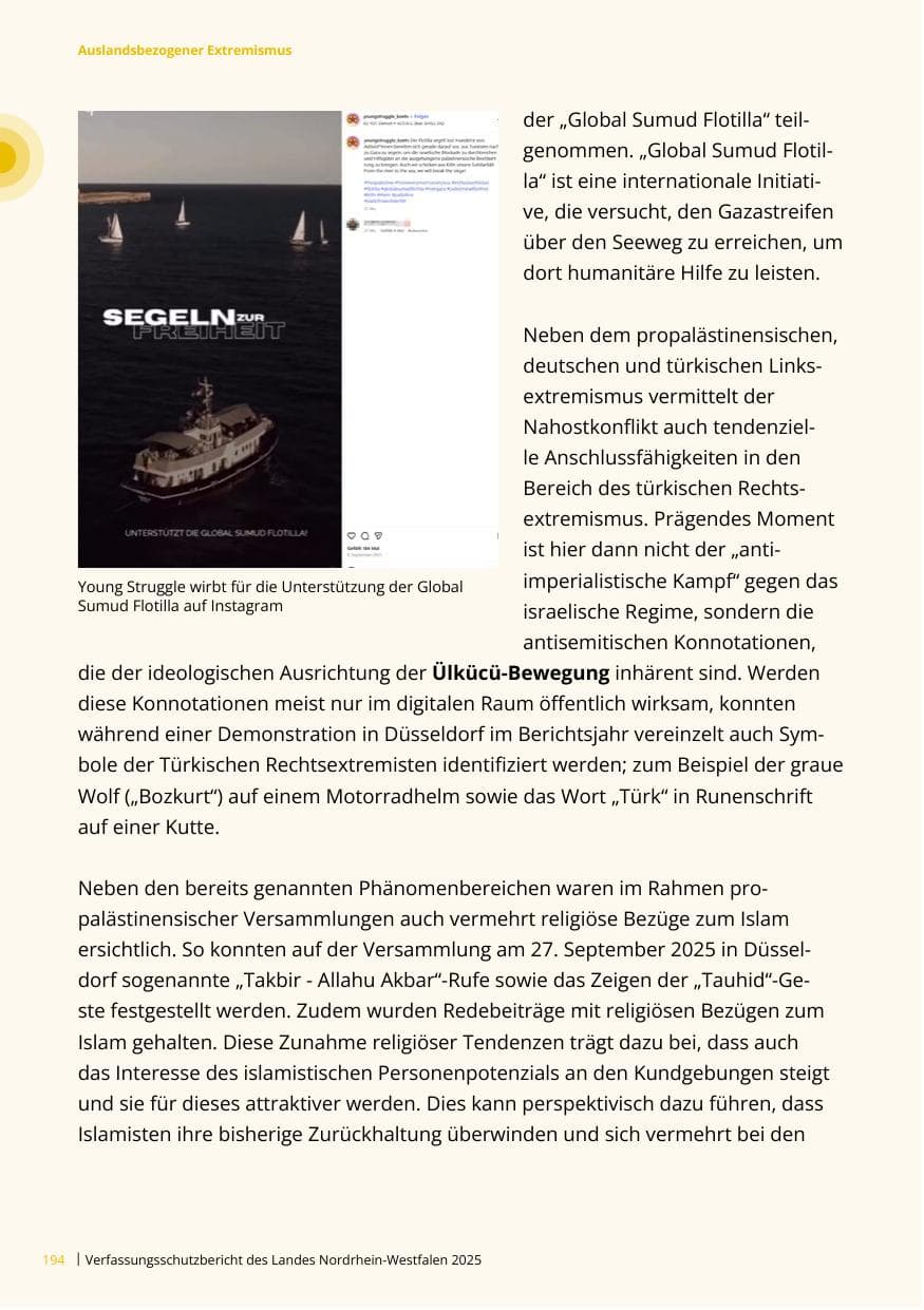 Seite 194 des Verfassungsschutzbericht 2025 Nordrhein-Westfalen