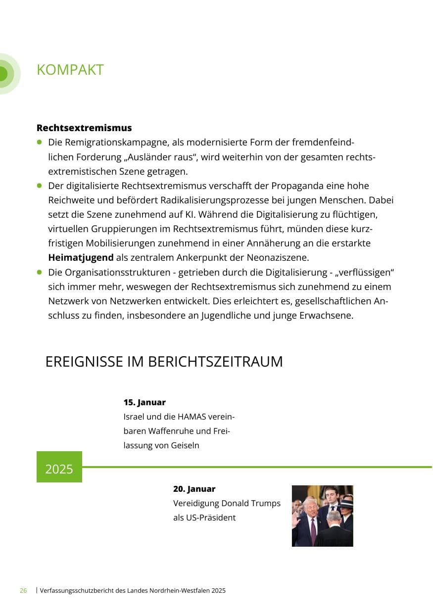 Seite 26 des Verfassungsschutzbericht 2025 Nordrhein-Westfalen