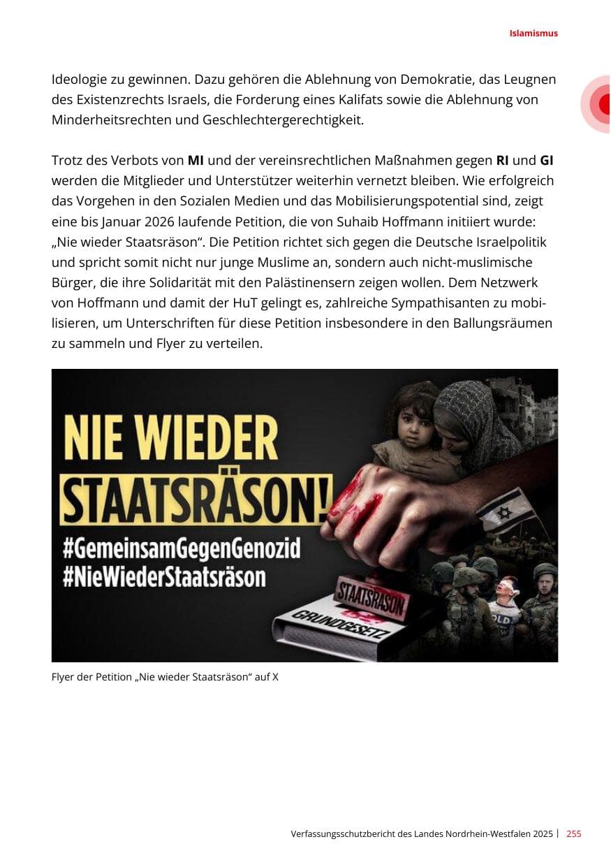 Seite 255 des Verfassungsschutzbericht 2025 Nordrhein-Westfalen