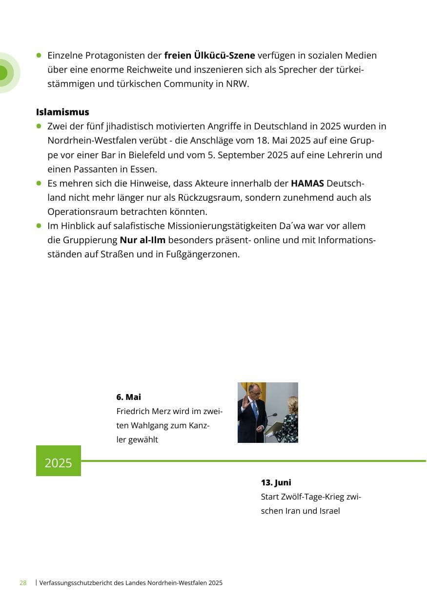 Seite 28 des Verfassungsschutzbericht 2025 Nordrhein-Westfalen
