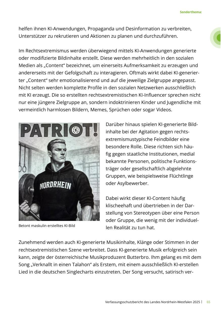 Seite 65 des Verfassungsschutzbericht 2025 Nordrhein-Westfalen