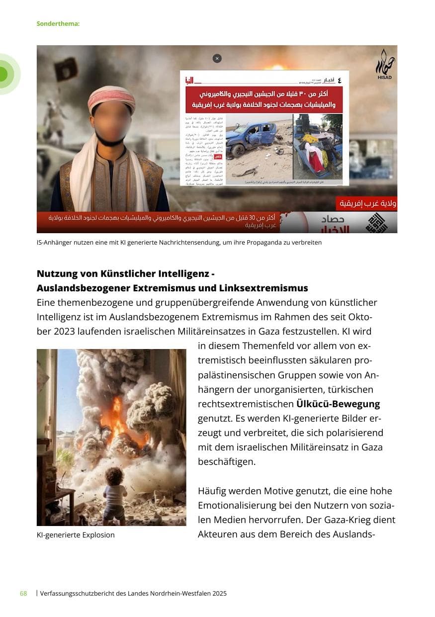 Seite 68 des Verfassungsschutzbericht 2025 Nordrhein-Westfalen