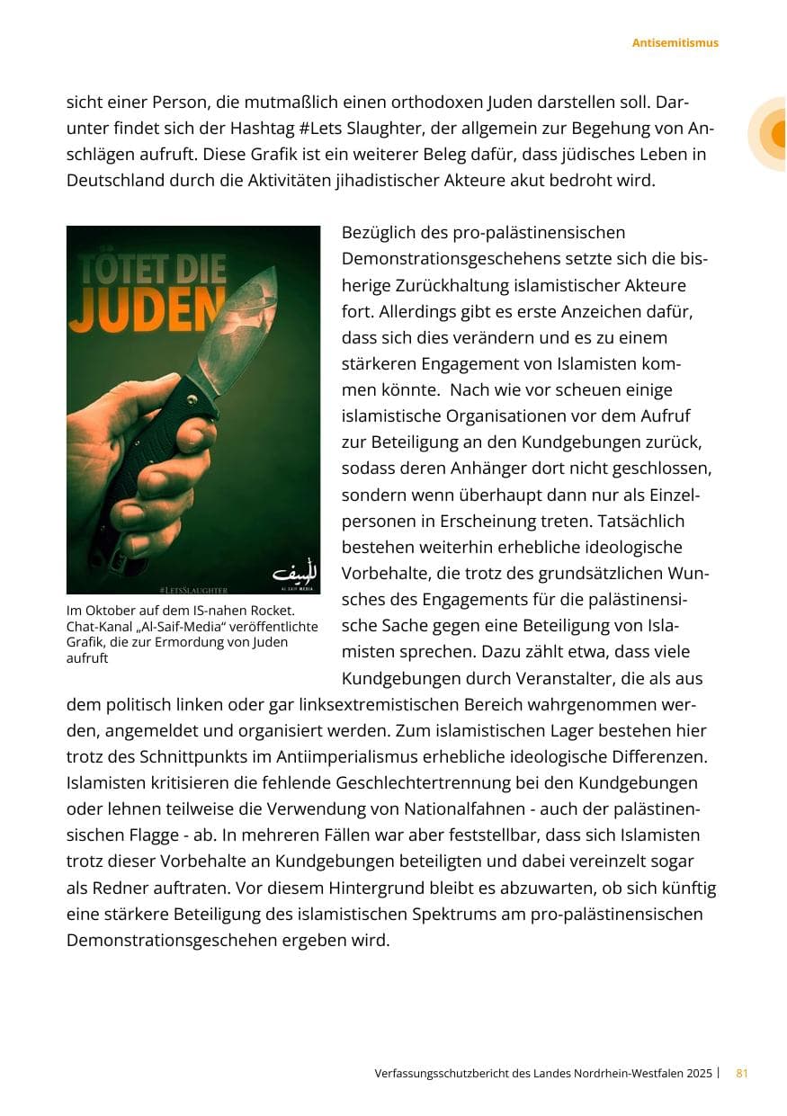 Seite 81 des Verfassungsschutzbericht 2025 Nordrhein-Westfalen
