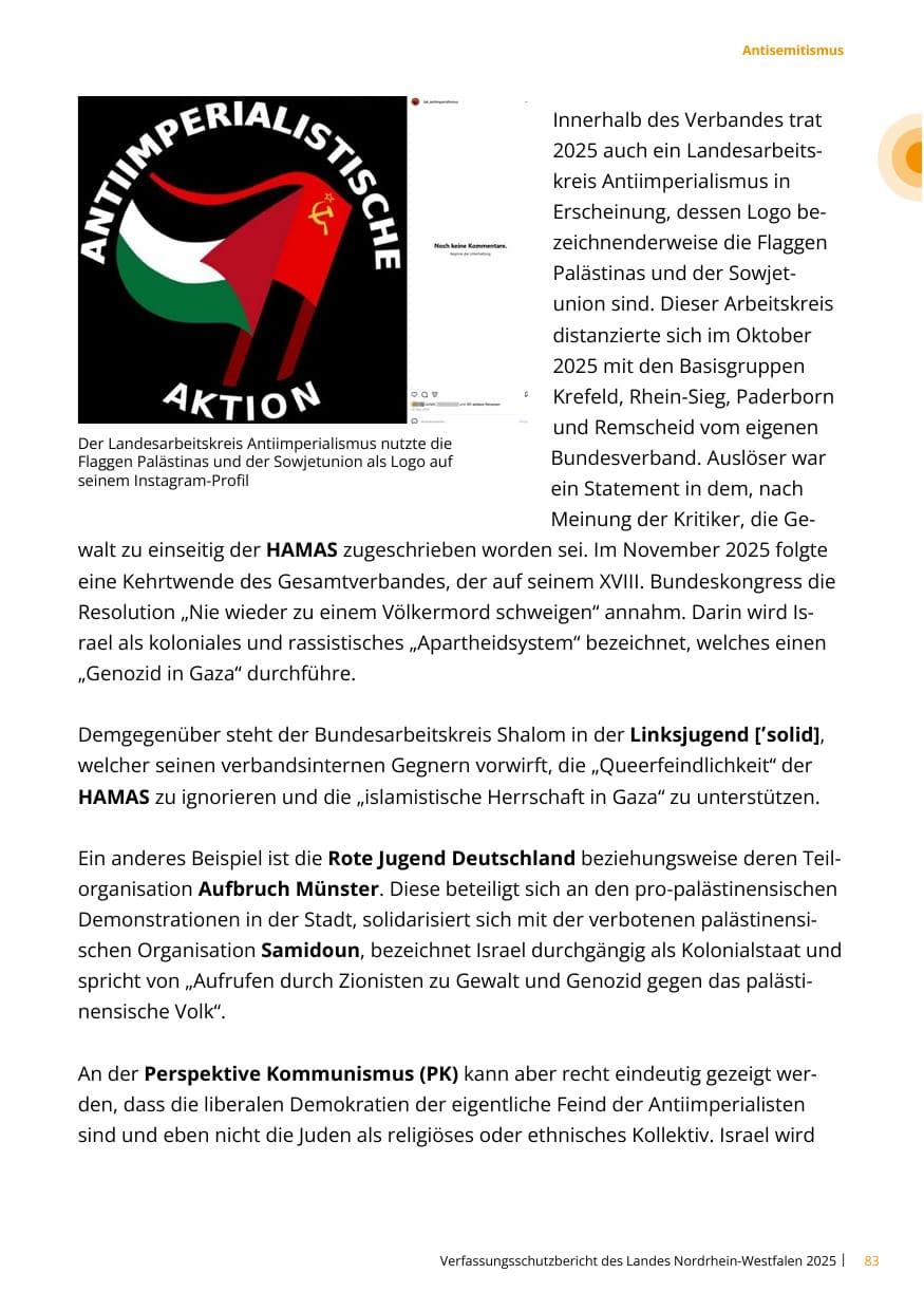 Seite 83 des Verfassungsschutzbericht 2025 Nordrhein-Westfalen