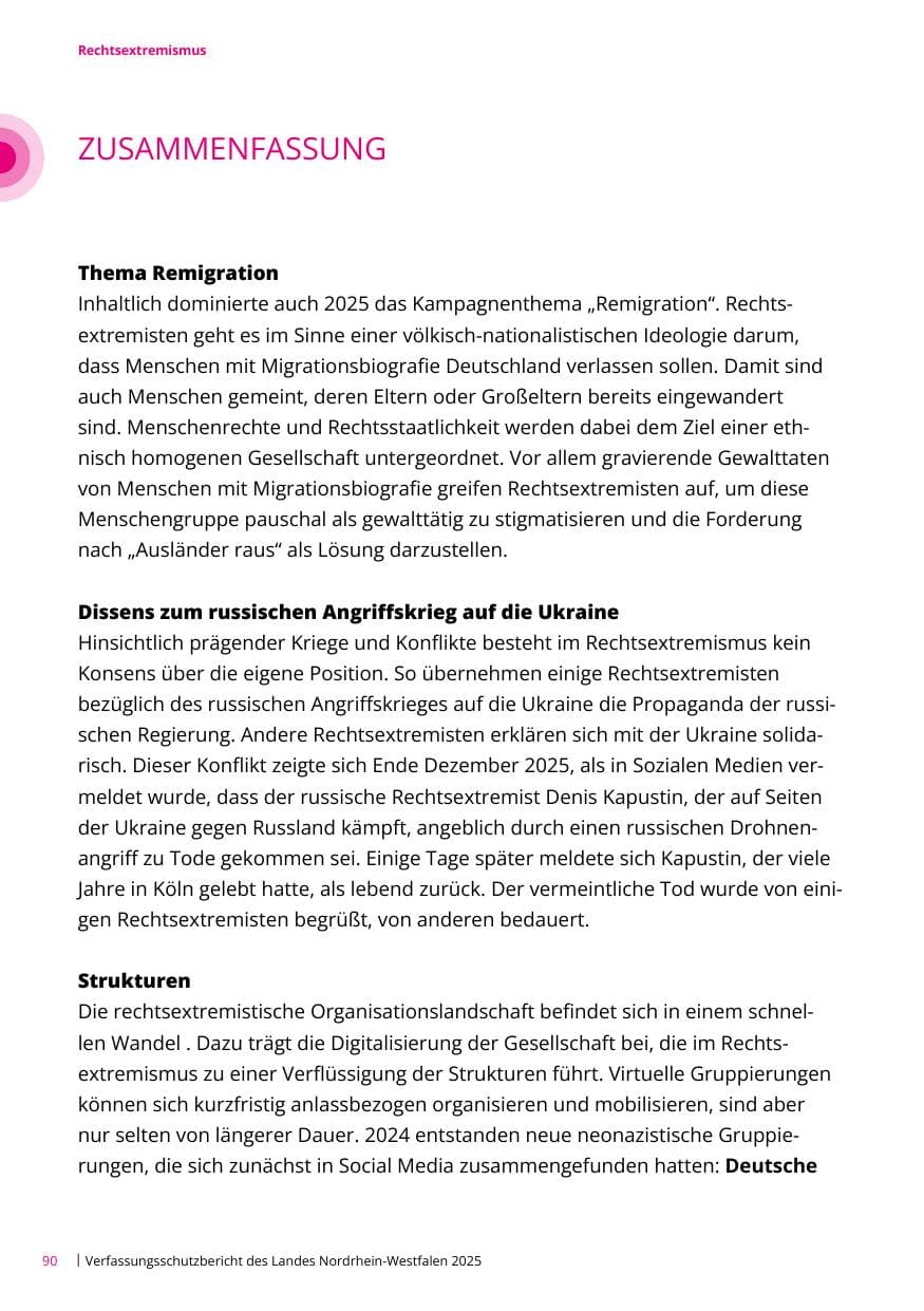 Seite 90 des Verfassungsschutzbericht 2025 Nordrhein-Westfalen