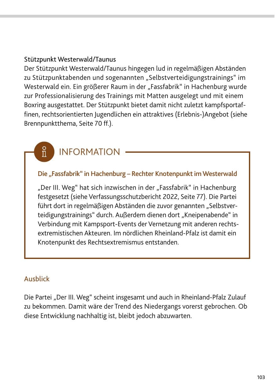 Seite 103 des Verfassungsschutzbericht 2023 Bund