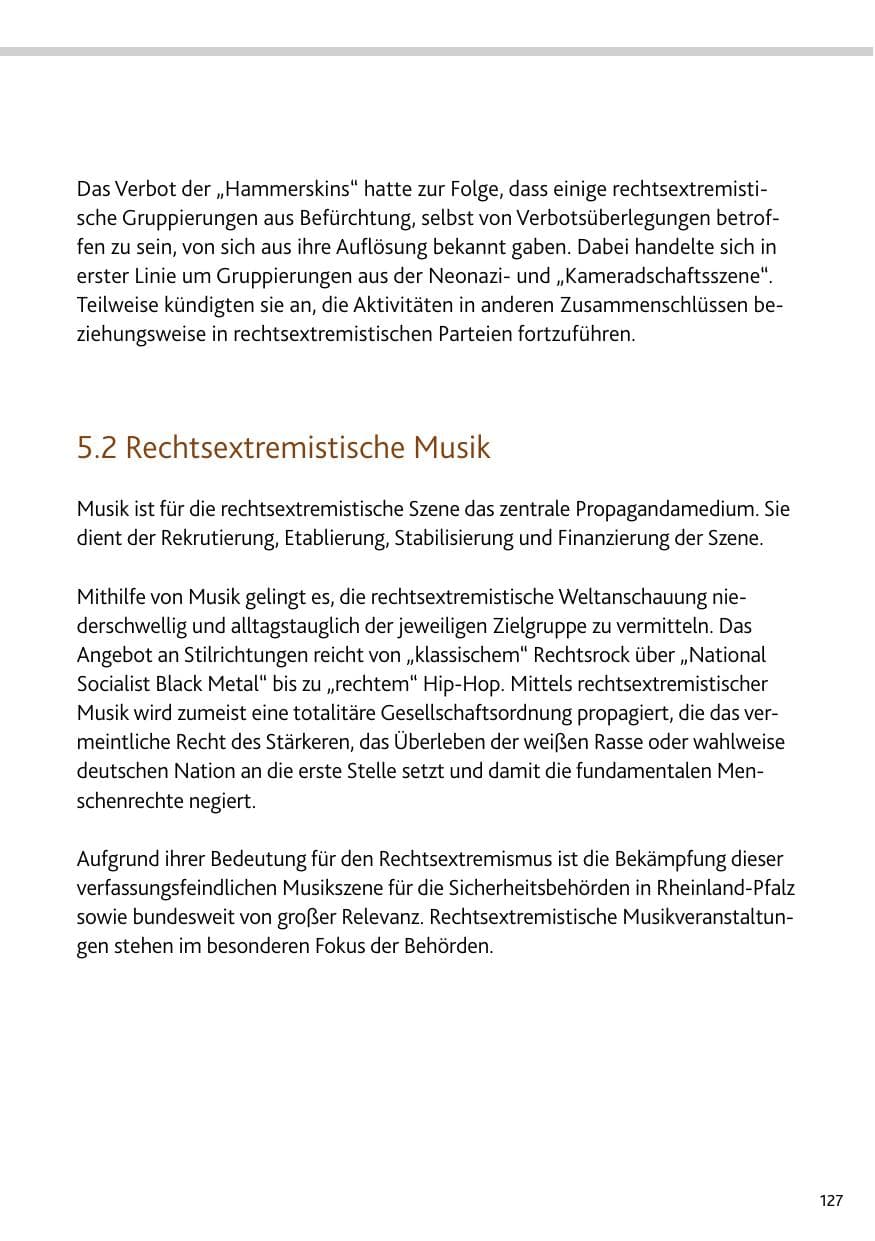 Seite 127 des Verfassungsschutzbericht 2023 Bund