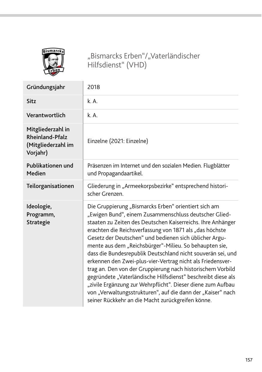 Seite 157 des Verfassungsschutzbericht 2023 Bund