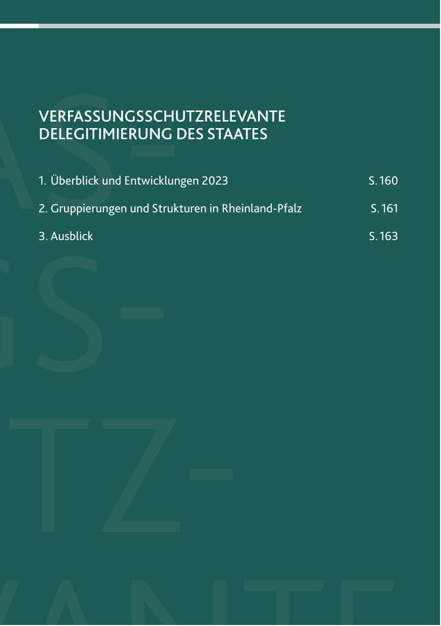 Seite 159 des Verfassungsschutzbericht 2023 Bund