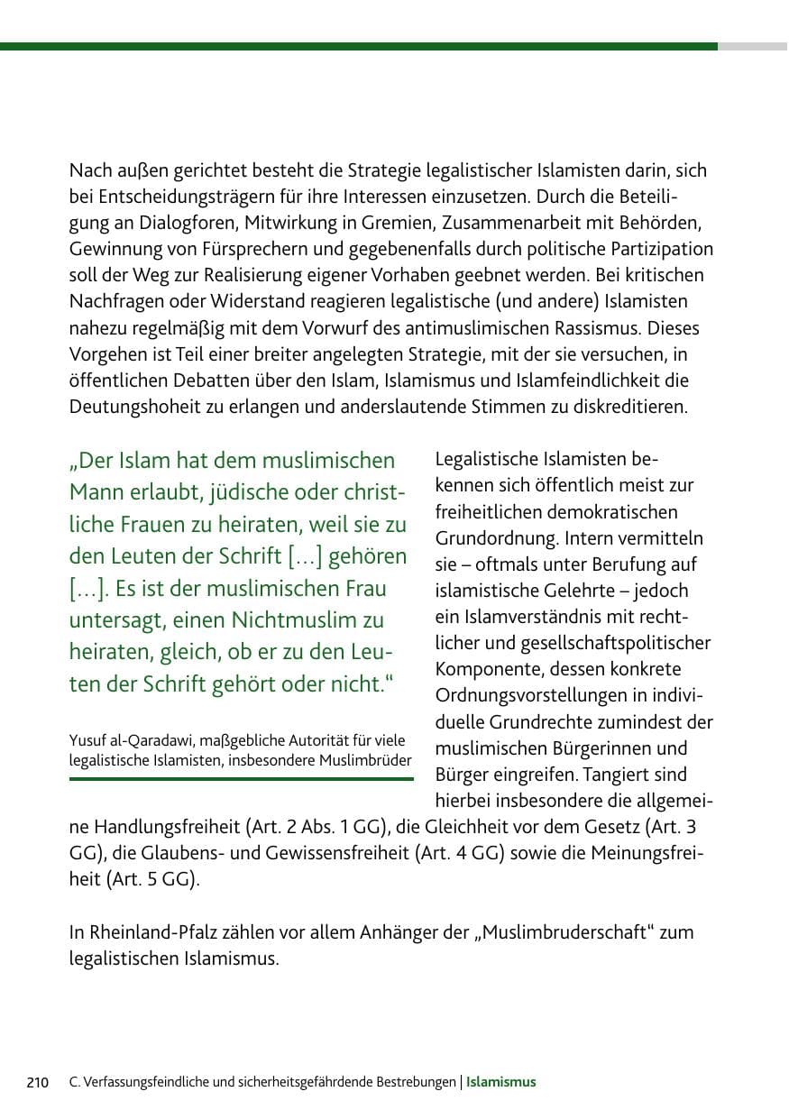 Seite 210 des Verfassungsschutzbericht 2023 Bund