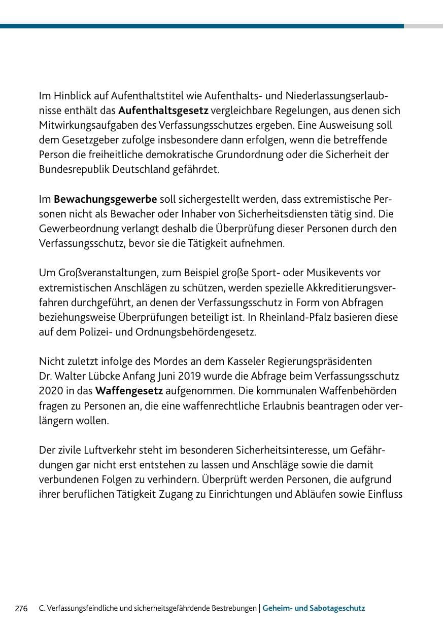 Seite 276 des Verfassungsschutzbericht 2023 Bund