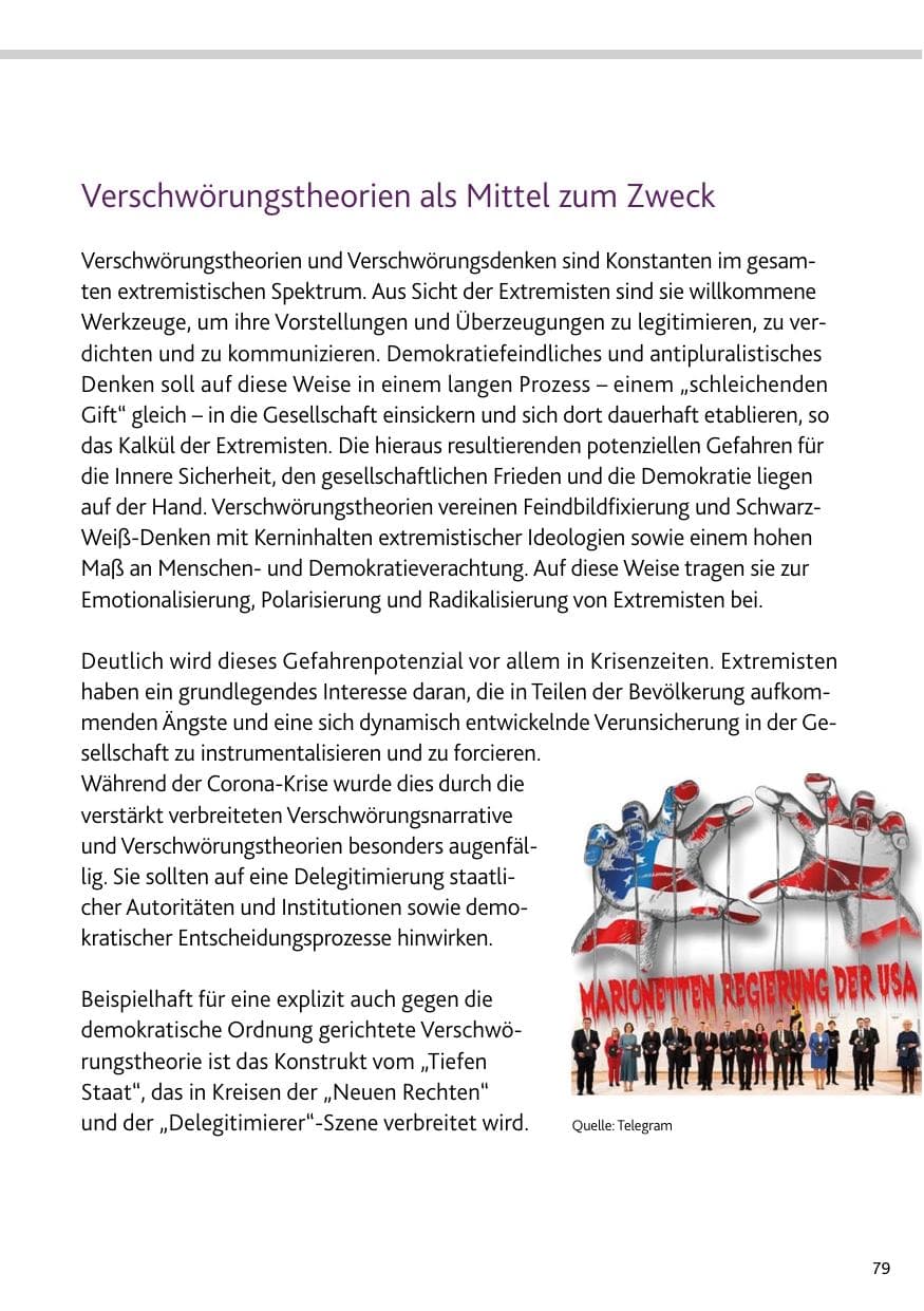 Seite 79 des Verfassungsschutzbericht 2023 Bund