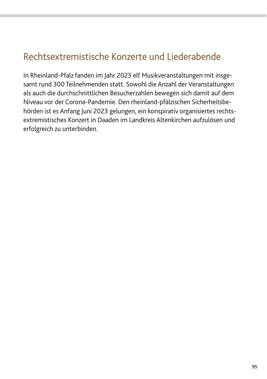 Seite 95 des Verfassungsschutzbericht 2023 Bund