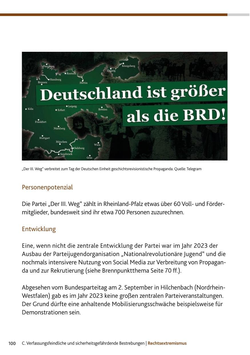 Seite 100 des Verfassungsschutzbericht 2023 Bund